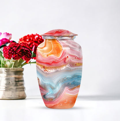 vibrant swirl cremation urn