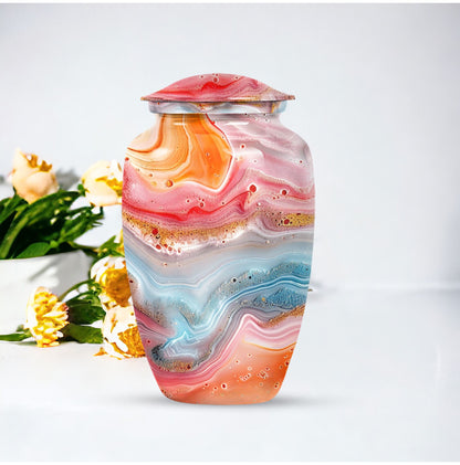 vibrant swirl cremation urn