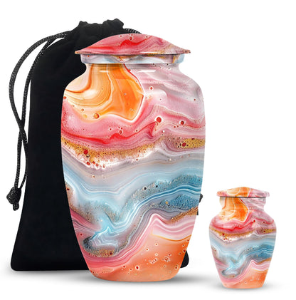 vibrant swirl cremation urn