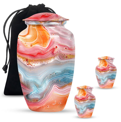 vibrant swirl cremation urn