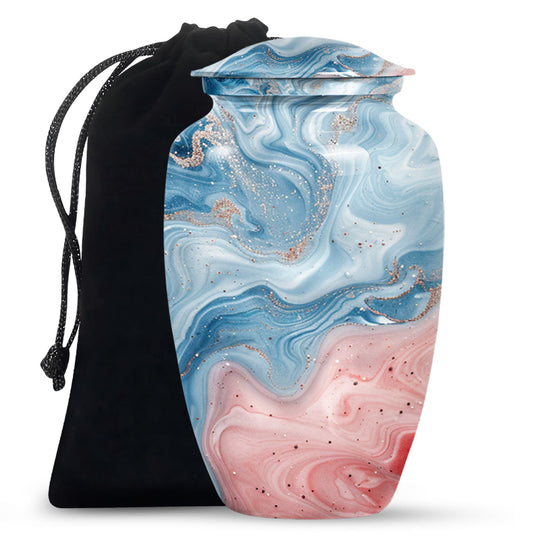 abstract memorial forever urn, adult human ashes