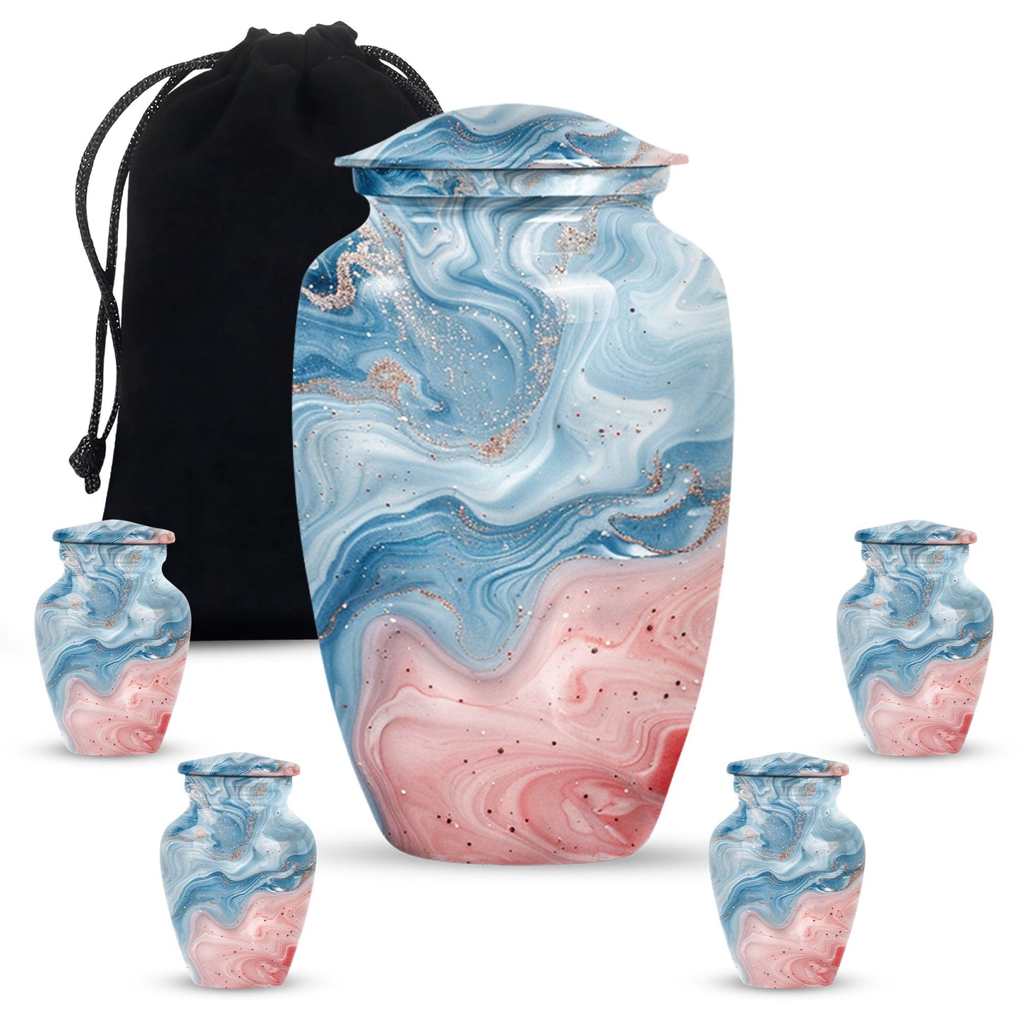 abstract memorial forever urn, adult human ashes