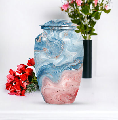 abstract memorial forever urn, adult human ashes
