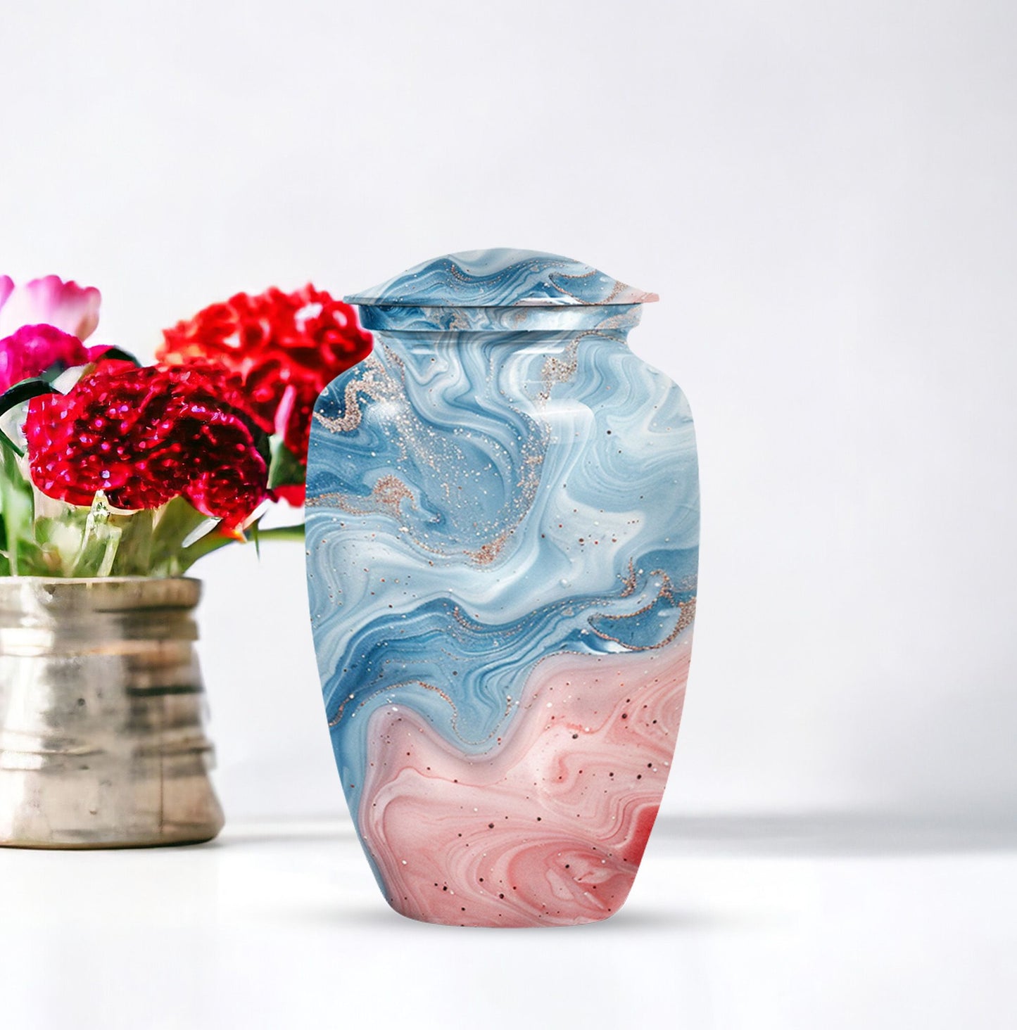 abstract memorial forever urn, adult human ashes