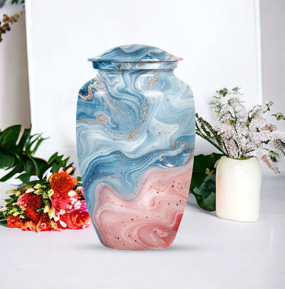 abstract memorial forever urn, adult human ashes