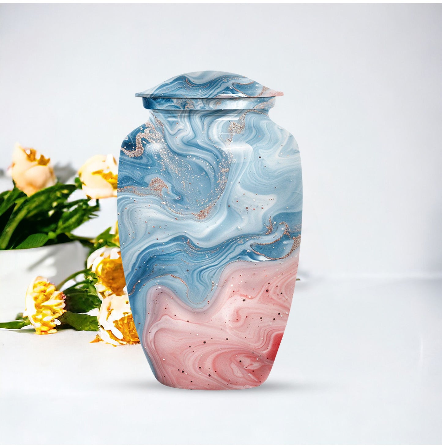 abstract memorial forever urn, adult human ashes