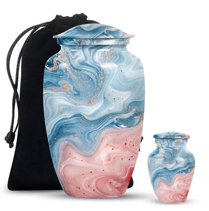 abstract memorial forever urn, adult human ashes
