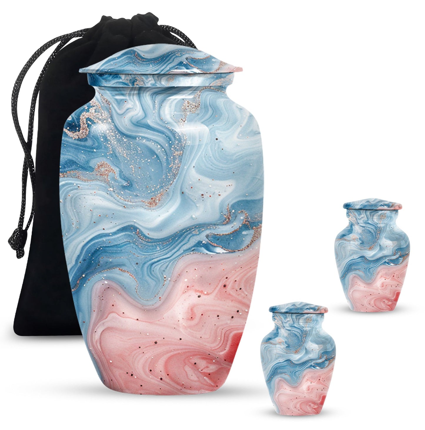 abstract memorial forever urn, adult human ashes