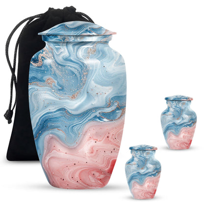 abstract memorial forever urn, adult human ashes