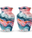 10-inch abstract aluminum cremation urn for dad, with personalization options.