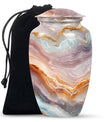 Classic abstract aluminium urn for burial and cremation