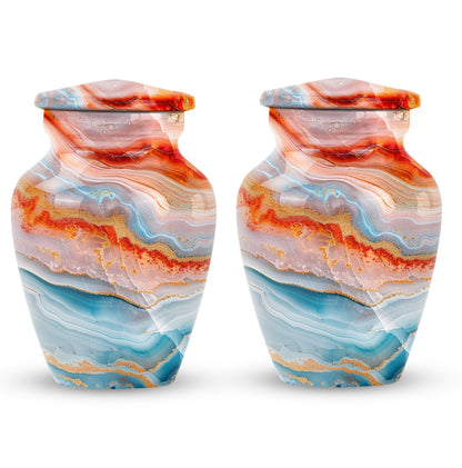 Abstract Urn in Aluminium, large memorial urn for ashes