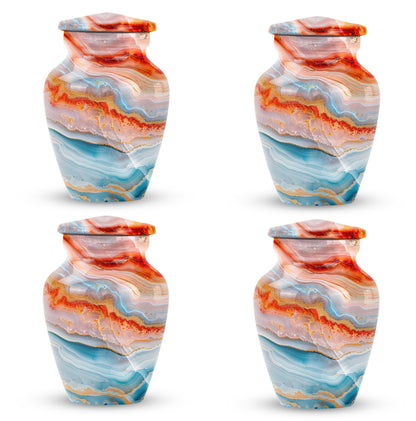 Abstract Urn in Aluminium, large memorial urn for ashes