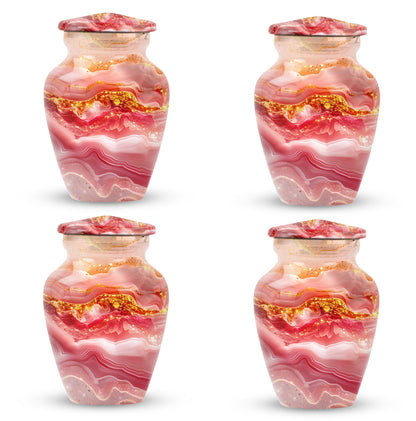 Abstract  aluminium classic urn for adult ashes.