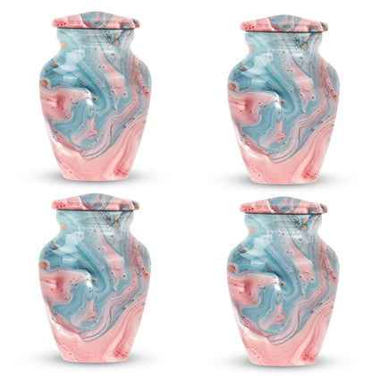 10 Inch Abstract Urn, Classic Aluminium cremation urn,