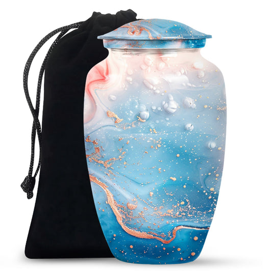 10-inch abstract classic urn, aluminium memorial burial urn