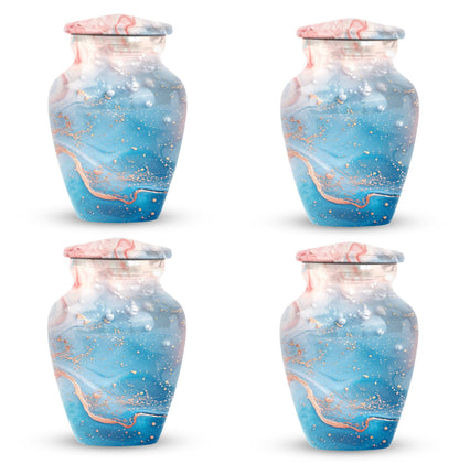 10-inch abstract classic urn, aluminium memorial burial urn