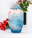 10-inch abstract classic urn, aluminium memorial burial urn