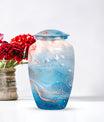 10-inch abstract classic urn, aluminium memorial burial urn