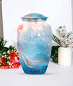 10-inch abstract classic urn, aluminium memorial burial urn