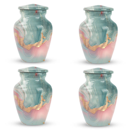 abstract urn in aluminium for adult male cremation