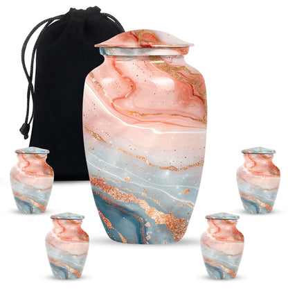 classic abstract urn for men's ashes, customizable.