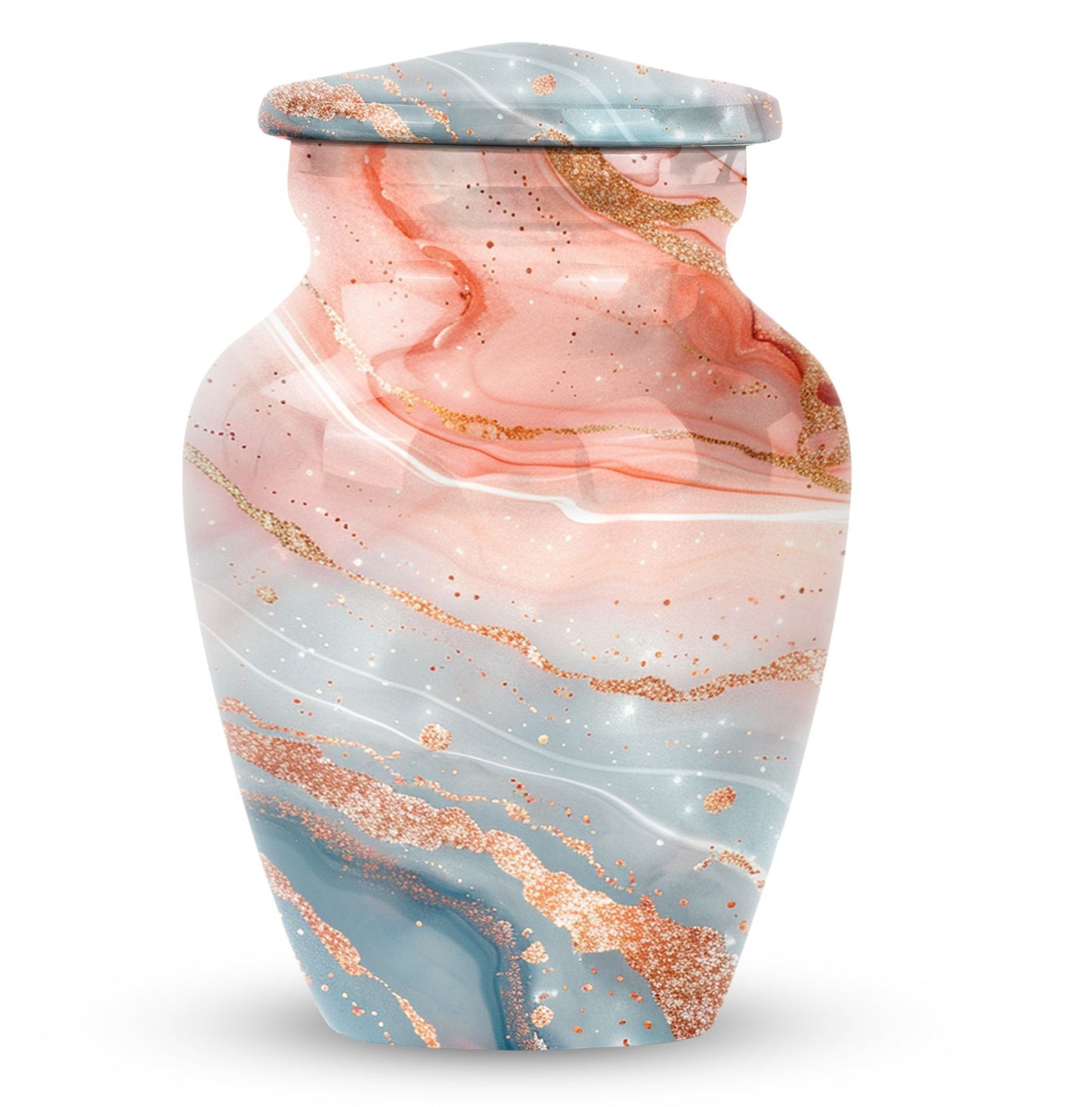 classic abstract urn for men's ashes, customizable.