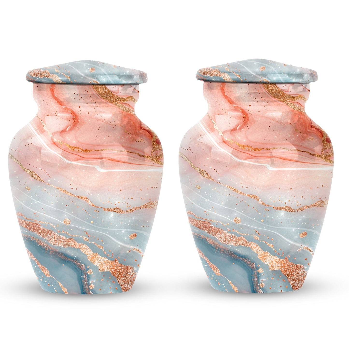 classic abstract urn for men's ashes, customizable.
