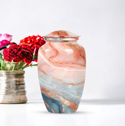 classic abstract urn for men's ashes, customizable.