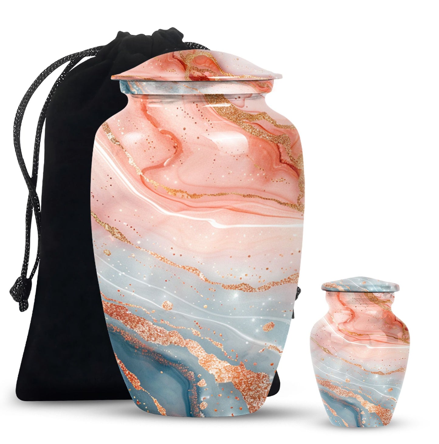 classic abstract urn for men's ashes, customizable.