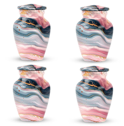 Elegant abstract urn crafted from aluminium for cremation
