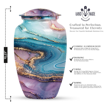 abstract memorial urn for women ashes with classic design