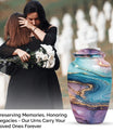 abstract memorial urn for women ashes with classic design