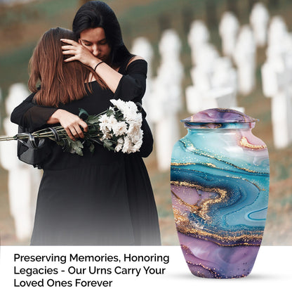 abstract memorial urn for women ashes with classic design