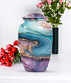 abstract memorial urn for women ashes with classic design