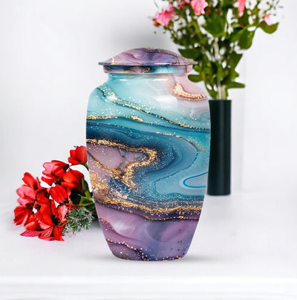 abstract memorial urn for women ashes with classic design