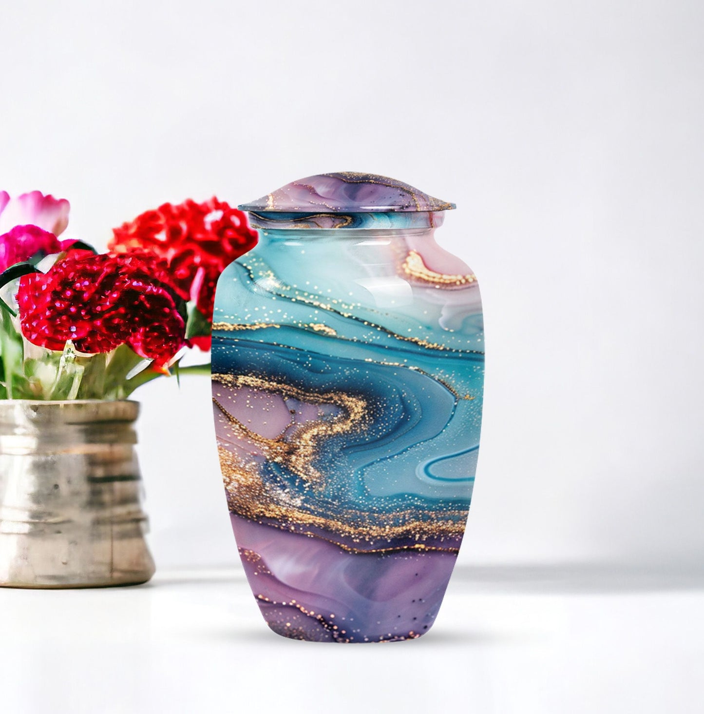 abstract memorial urn for women ashes with classic design