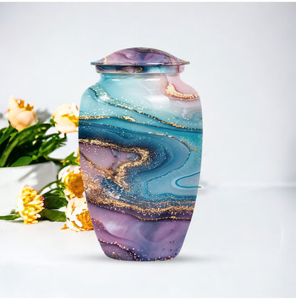 abstract memorial urn for women ashes with classic design