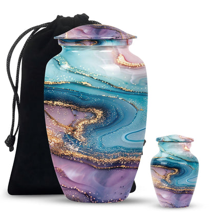 abstract memorial urn for women ashes with classic design