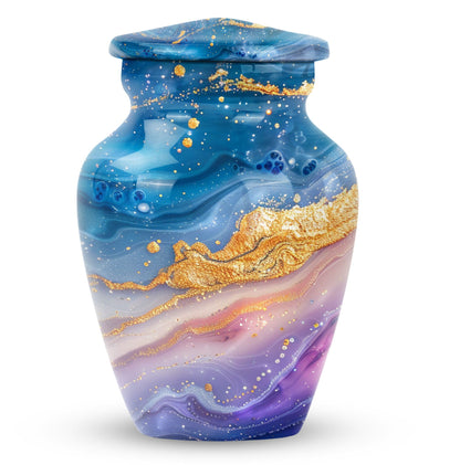 Abstract 10 Inch Classic Memorial Urn for Male Adults.