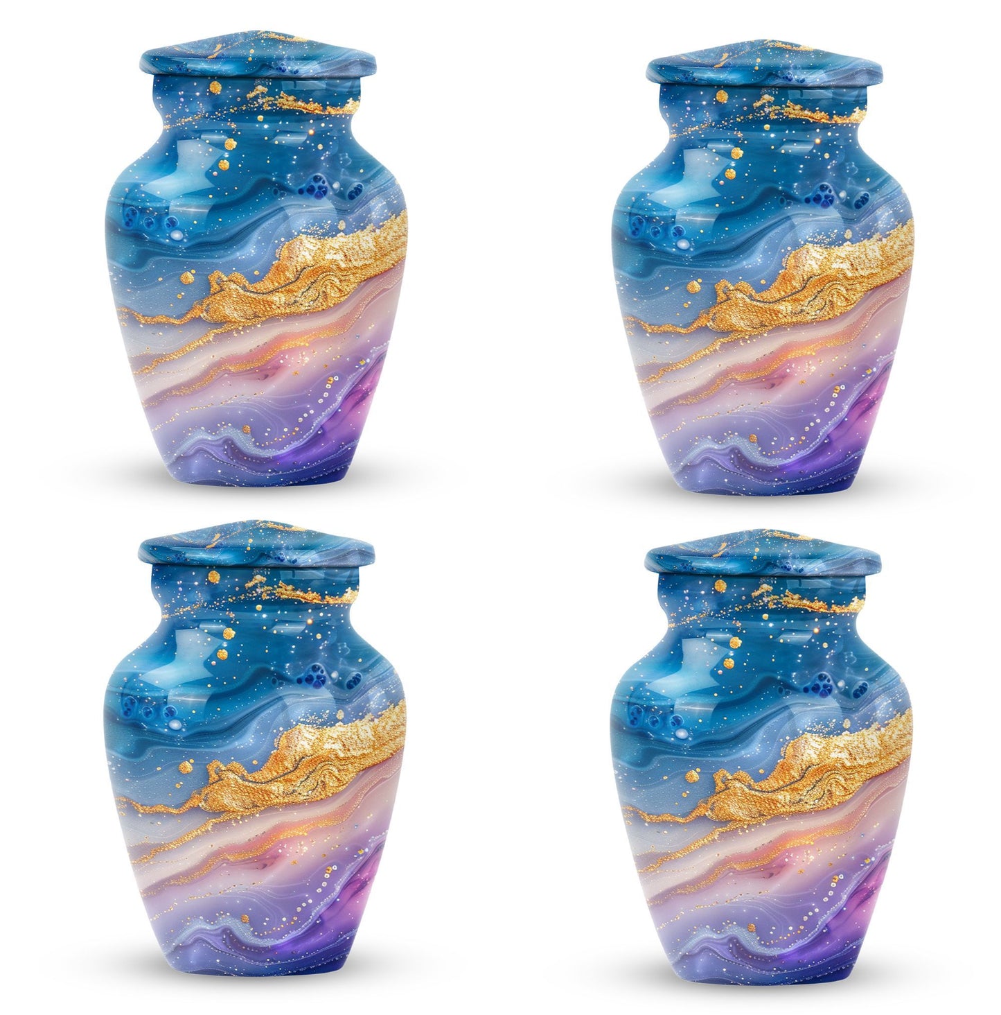 Abstract 10 Inch Classic Memorial Urn for Male Adults.