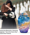 Abstract 10 Inch Classic Memorial Urn for Male Adults.