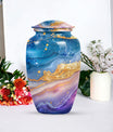 Abstract 10 Inch Classic Memorial Urn for Male Adults.