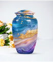 Abstract 10 Inch Classic Memorial Urn for Male Adults.