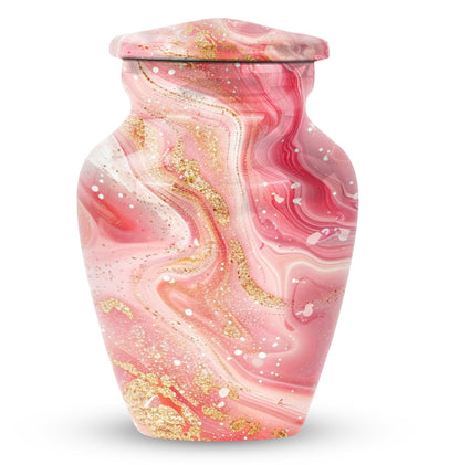 Abstract 10-inch classic cremation urn for dad.