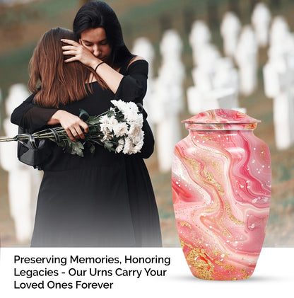 Abstract 10-inch classic cremation urn for dad.