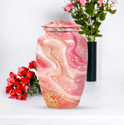 Abstract 10-inch classic cremation urn for dad.