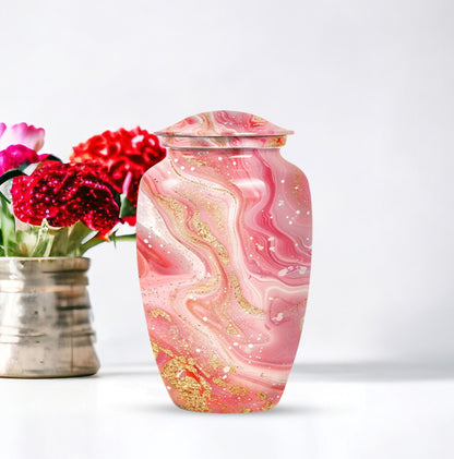 Abstract 10-inch classic cremation urn for dad.