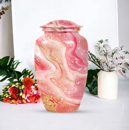 Abstract 10-inch classic cremation urn for dad.