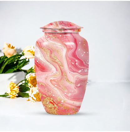 Abstract 10-inch classic cremation urn for dad.